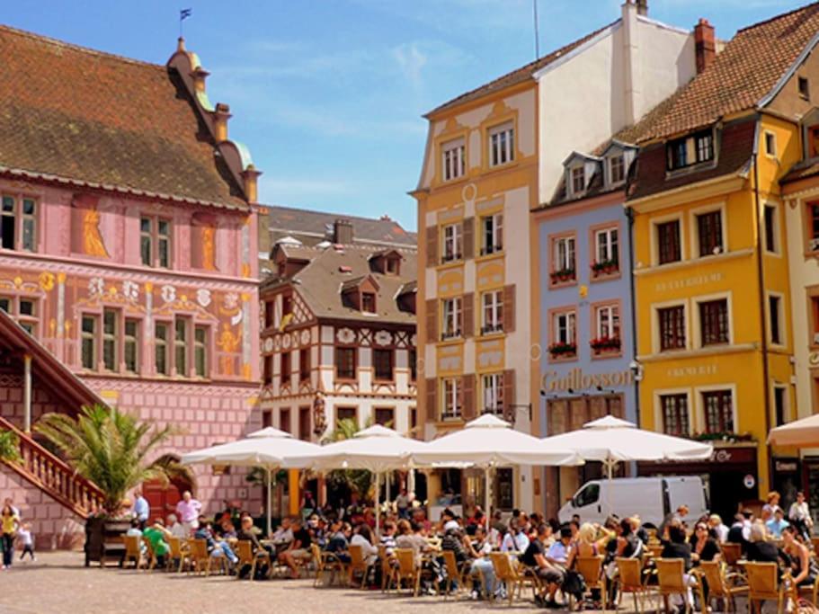 1 Appartement 3P Ideal Famille Travail Renove Lumineux Parking Gratuit Mulhouse Eksteriør bilde
